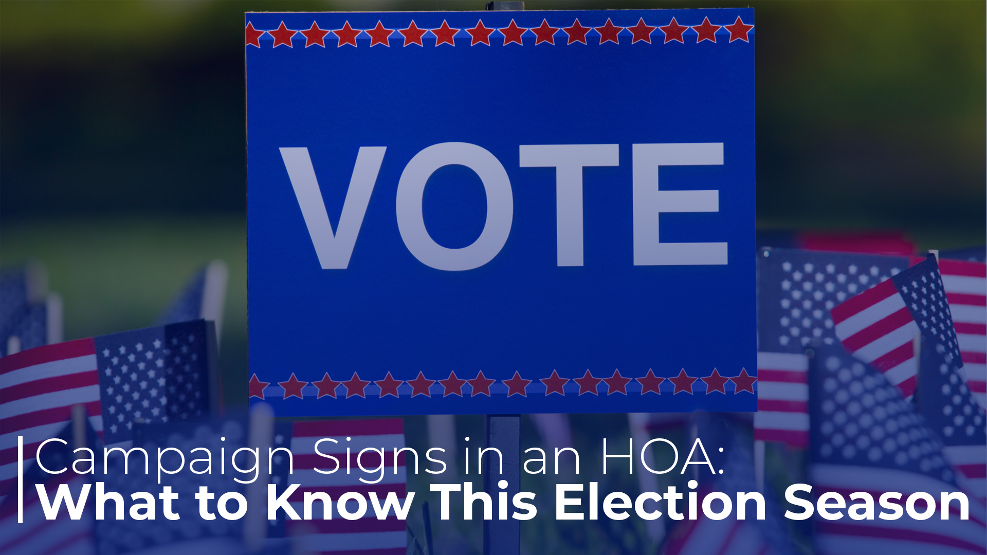 Campaign Signs in an HOA What to Know This Election Season